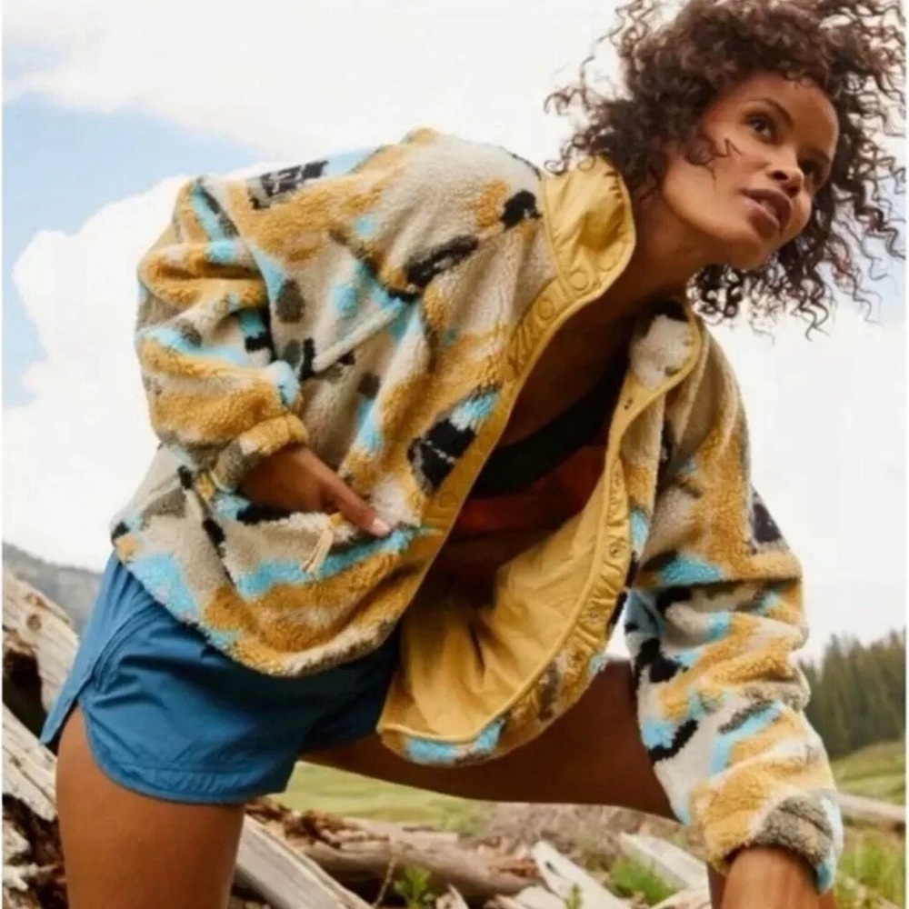 Free People Hit the Slopes Fleece Jacket - In the Meadow Colorway
